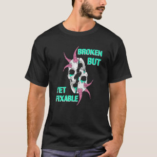 Camiseta Punk roto pero aún así reparable fuerte Metalizado