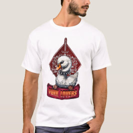 Camiseta Punk Swan: El rebelde de plumas.
