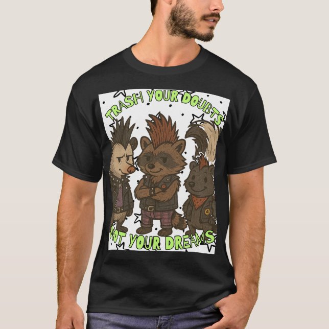 Camiseta 🔥 Punk "Trampa tus dudas, no tus sueños" (Anverso)