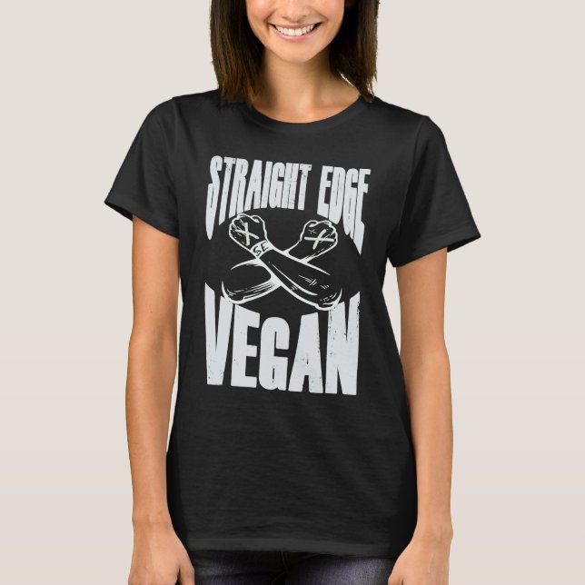 Camiseta Punk vegano Straight Edge antidroga (Anverso)