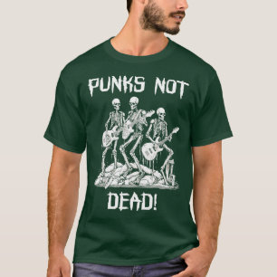 Camiseta Punks de esqueleto de rock de punk no muertos