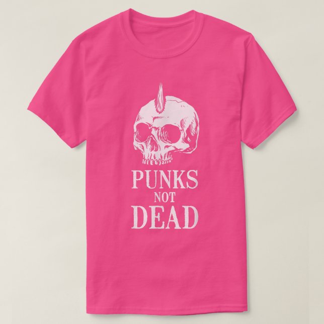 Camiseta Punks no muertos Skeleton Skull Heavy Metalizado R (Diseño del anverso)