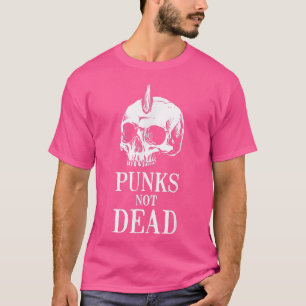 Camiseta Punks no muertos Skeleton Skull Heavy Metalizado R