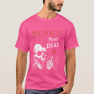 Camiseta Punks no muertos - Skull Punk Rock Music - Punks v