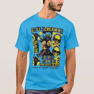 Camiseta Punk's Not Dead – Gritando Rock Punk DIY