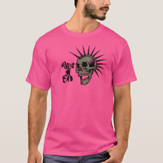 Camiseta Punks sin cráneo rosado
