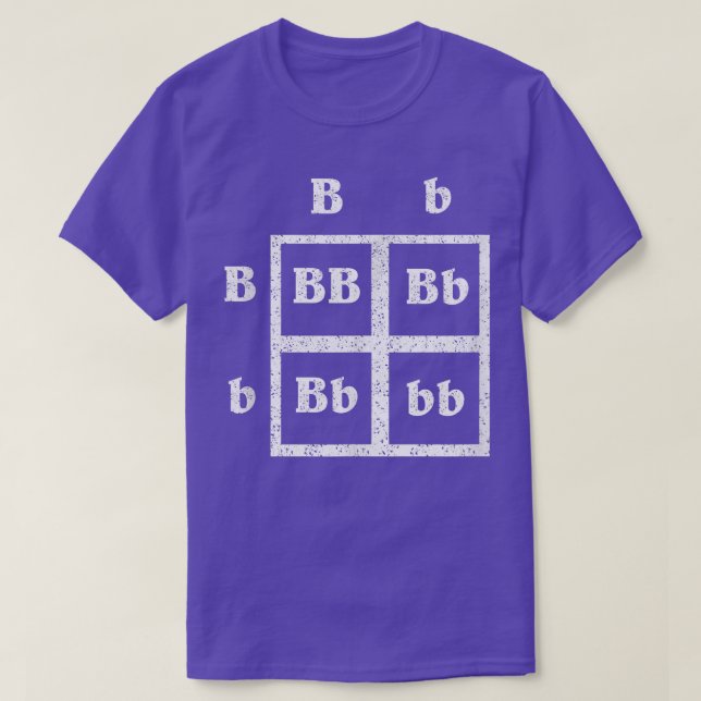 Camiseta Punnet Square Science Distressed Shirt - Genetics  (Diseño del anverso)