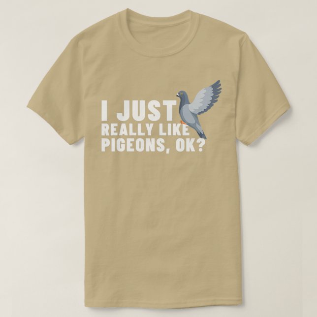 Camiseta Punny Pigeon Bird Amantes Comical (Diseño del anverso)