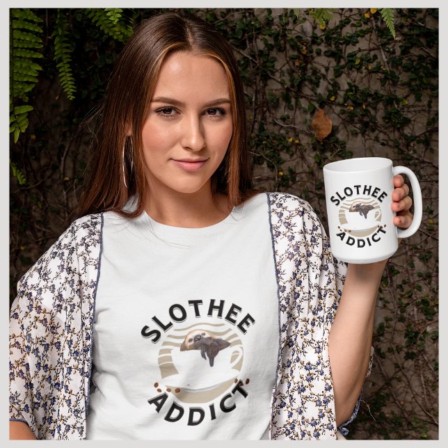 Camiseta Punny Sloth Y Los Amantes Del Café (Subido por el creador)