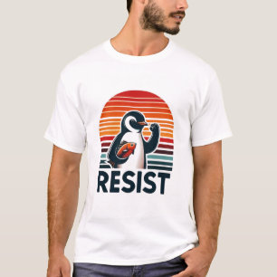 Camiseta Puño arriba Pingüino Salvar el Medio Ambiente de V