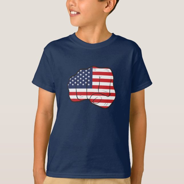 Camiseta Puño de bandera estadounidense (Anverso)