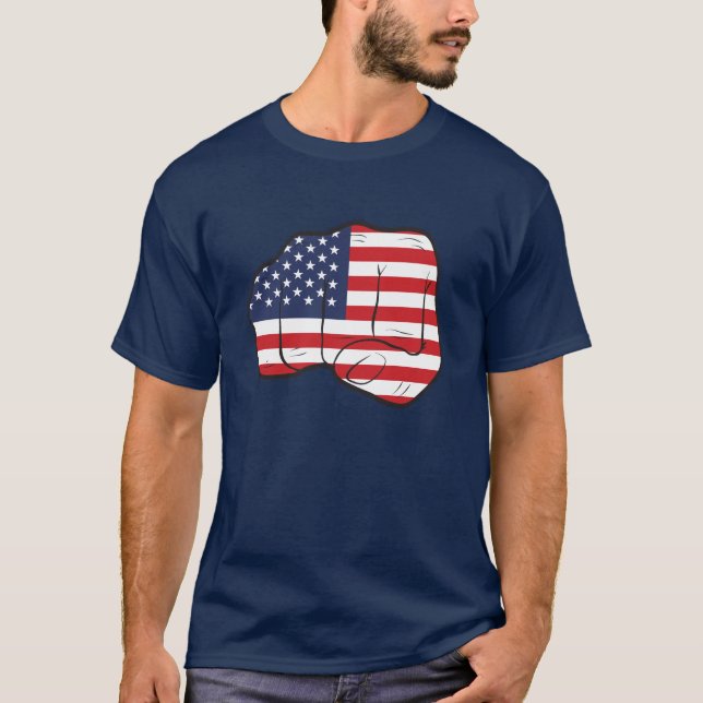 Camiseta Puño de bandera estadounidense (Anverso)