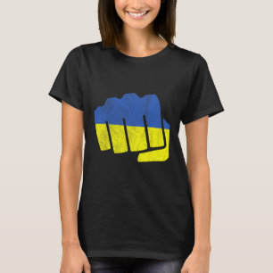 Camiseta Puño de la Bandera de Ucrania. Mantente Fuerte Ucr