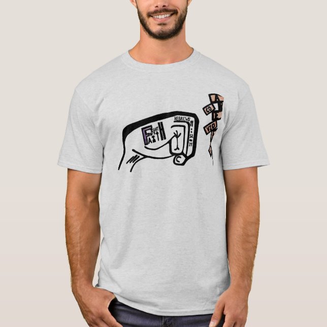 Camiseta Puño de la Fe Mano Negra dibujada (Anverso)
