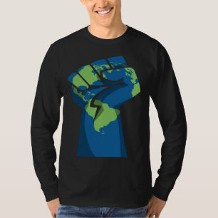 Camiseta Puño de la Tierra RESISTE el Cambio Climático