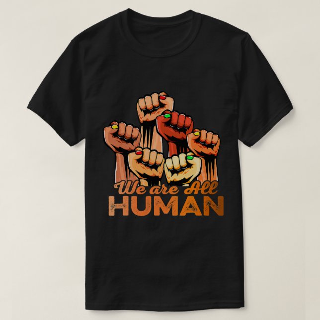 Camiseta Puño De Mano Todos Somos Orgullo Africano Humano N (Diseño del anverso)