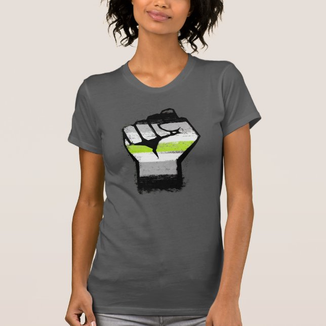 Camiseta Puño de Orgullo Agénero (Anverso)