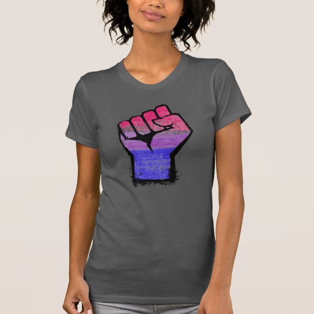 Camiseta Puño de Orgullo Bisexual (Anverso)