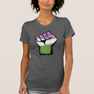 Camiseta Puño de Orgullo Géneroqueer / Queer