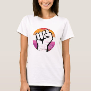 Camiseta Puño de Orgullo Lesbiano Estampado