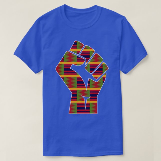 Camiseta Puño De Poder De Blac De Ropa Kente (Diseño del anverso)