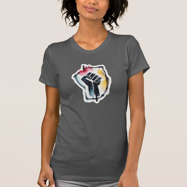Camiseta Puño de Poder de Marzo Arte de Justicia Social Res (Anverso)