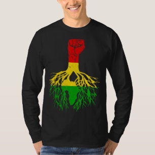 Camiseta Puño de Poder Raíces de África Reina Melanina Rey 