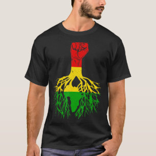 Camiseta Puño de Poder Reina Melanina Raíces de África Rey 