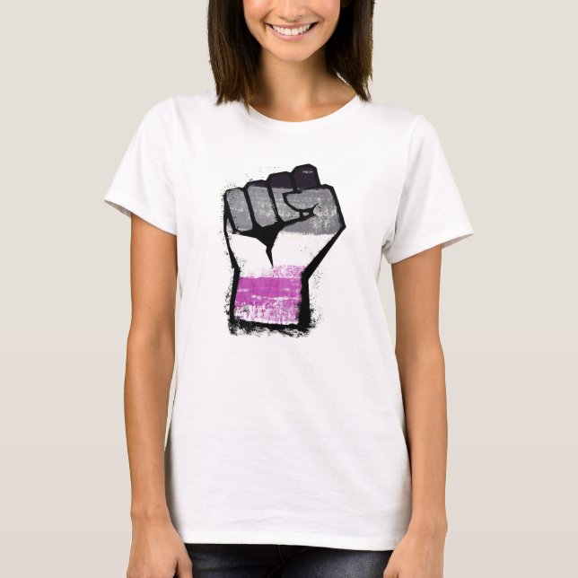 Camiseta Puño de protesta asexual (Anverso)