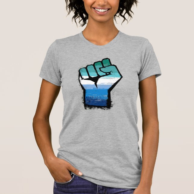 Camiseta Puño de protesta de hombres gay (Anverso)