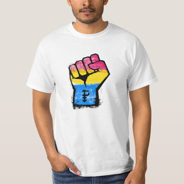 Camiseta Puño de protesta pansexual (Anverso)