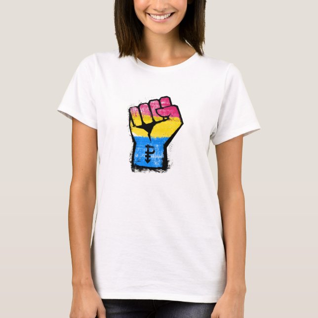 Camiseta Puño de protesta pansexual (Anverso)
