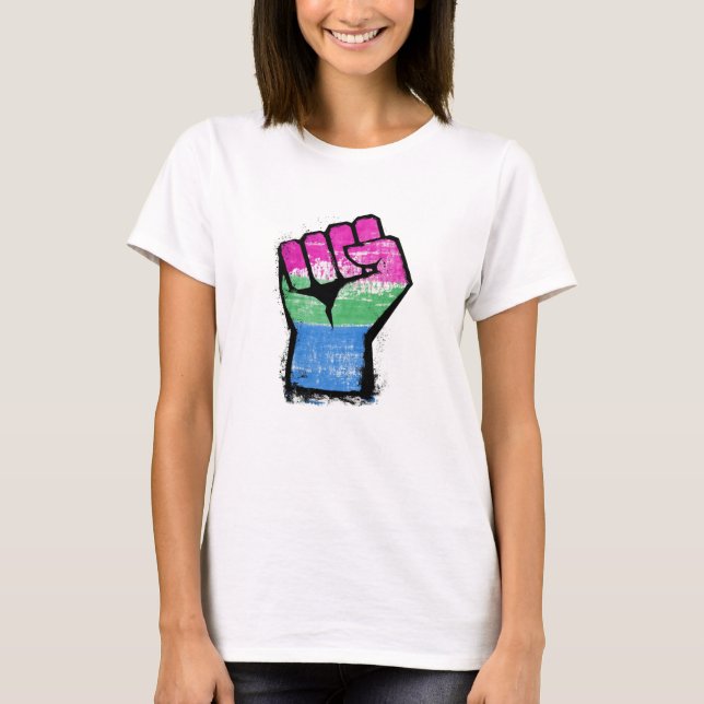 Camiseta Puño de protesta polissexual (Anverso)