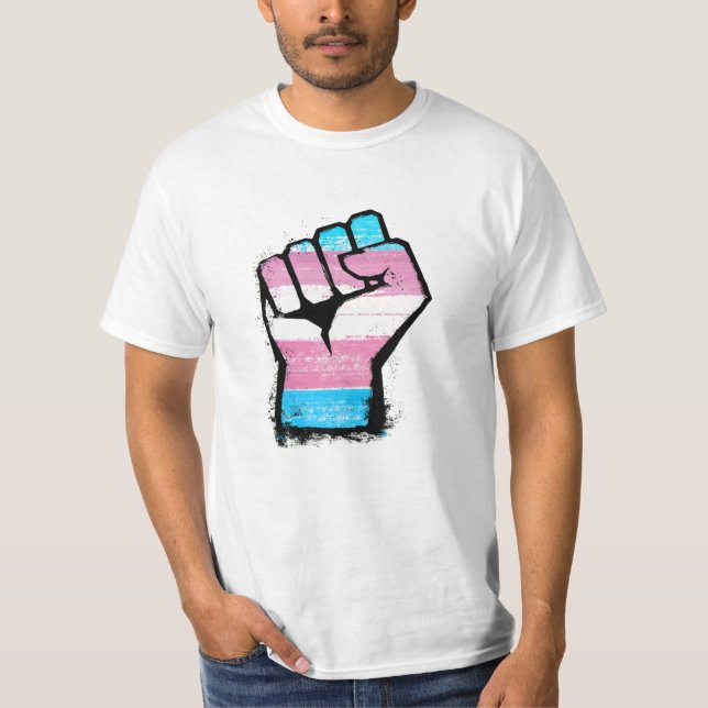 Camiseta Puño de protesta trans (Anverso)
