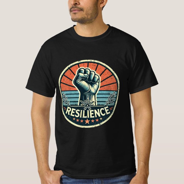 Camiseta Puño de resiliencia: poder vintage (Anverso)