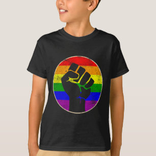 Camiseta Puño de resistencia arcoíris lesbiana gay Lgbt fue