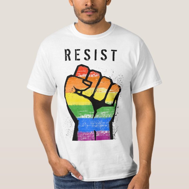 Camiseta Puño de Resistencia LGBT (Anverso)