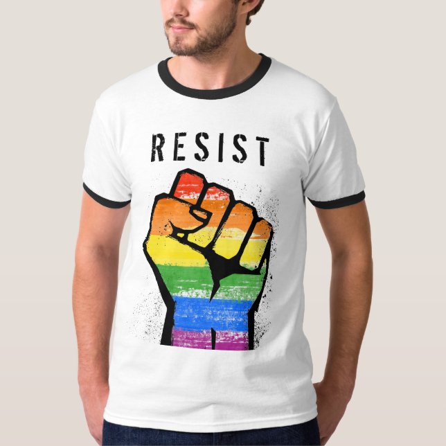 Camiseta Puño de Resistencia LGBT (Anverso)