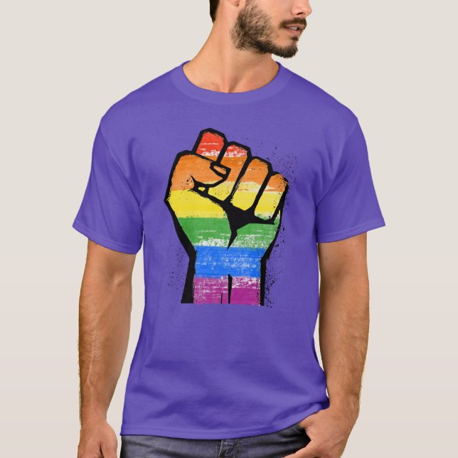 Camiseta Puño de resistencia LGBT (Anverso)