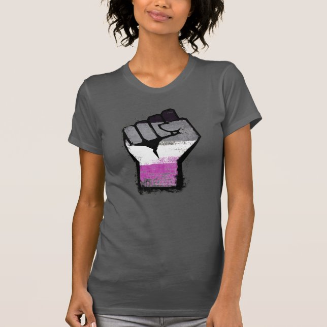 Camiseta Puño del Orgullo Asexual (Anverso)