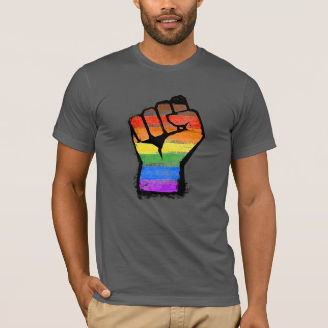 Camiseta Puño del Orgullo Filadelfia de LGBTQ POC (Anverso)