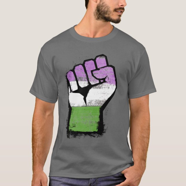 Camiseta Puño del Orgullo Gay / Género (Anverso)