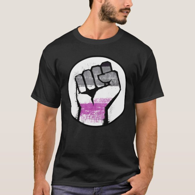 Camiseta Puño Orgullo Asexual (Anverso)