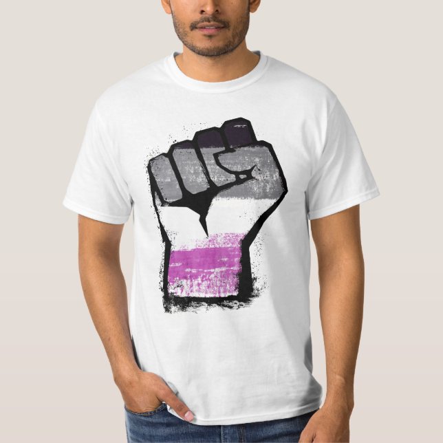 Camiseta Puño Orgullo Asexual (Anverso)