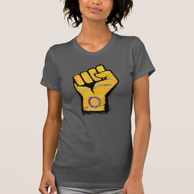 Camiseta Puño Orgullo Intersex (Anverso)