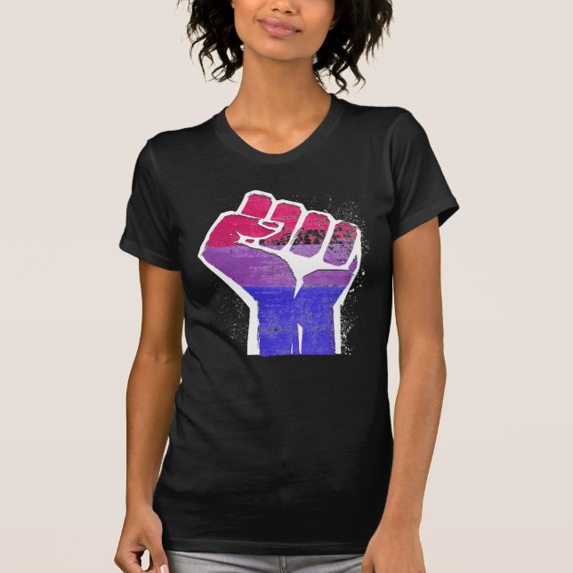 Camiseta Puño Orgulloso Bisexual (Anverso)
