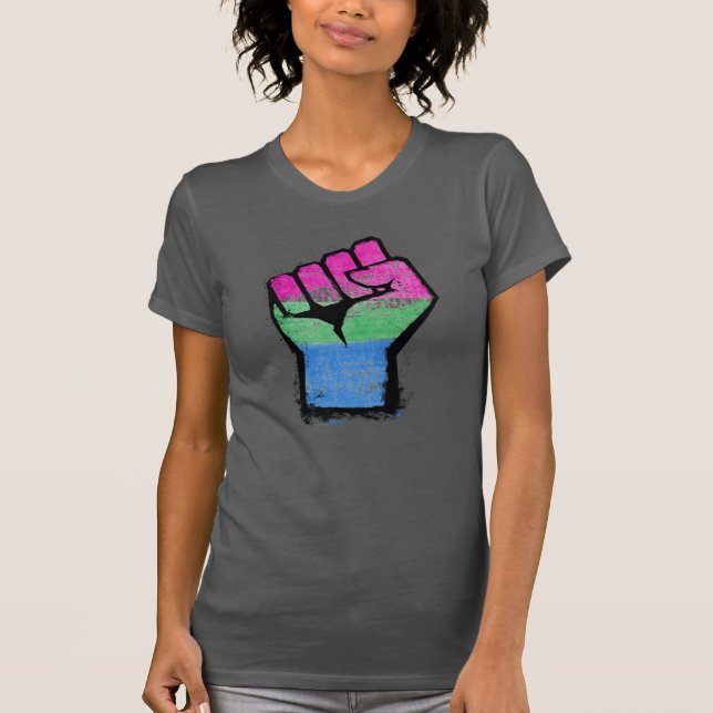 Camiseta Puño Orgulloso Polysexual (Anverso)