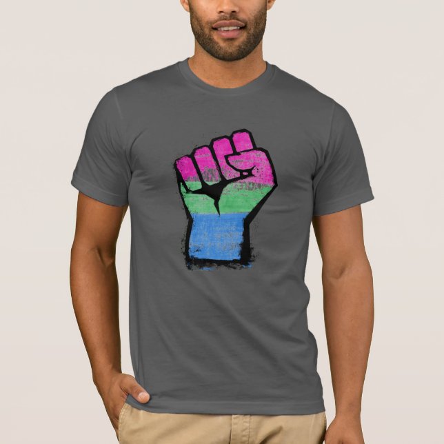 Camiseta Puño Orgulloso Polysexual (Anverso)