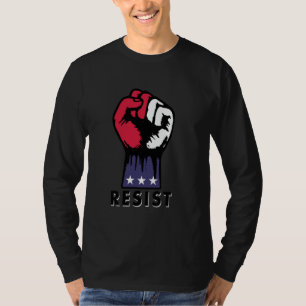 Camiseta Puño Patriótico Resiste la Protesta Ahora en Toda