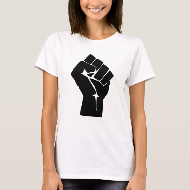 Camiseta Puño, Rebelde, Disturbio, Resistencia, Estilo Comu (Anverso)